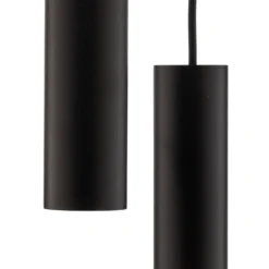 Lámpara colgante Baton, negro, 3 luces