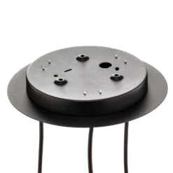 Lámpara colgante Baton, negro, 3 luces