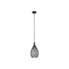 Lámpara colgante Beacon Solis, negro, metal, cristal, Ø 19 cm