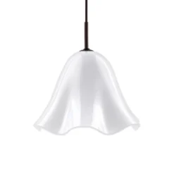Lámpara colgante Bello de Globen Lighting, blanca, Ø 30 cm, cristal
