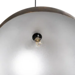 Lámpara colgante Berceste, Ø 60 cm, latón envejecido, metal