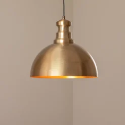 Lámpara colgante Berceste, dorada, metal, Ø 40 cm, E27
