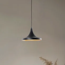 Lámpara colgante Berceste 193-S Ø30cm negro/oro