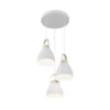 Lámpara colgante Bergen, 3 luces, redonda, blanca
