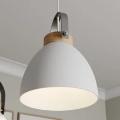 Lámpara colgante Bergen, 3 luces, redonda, blanca