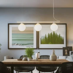 Lámpara colgante Beryl, 3 luces, blanco