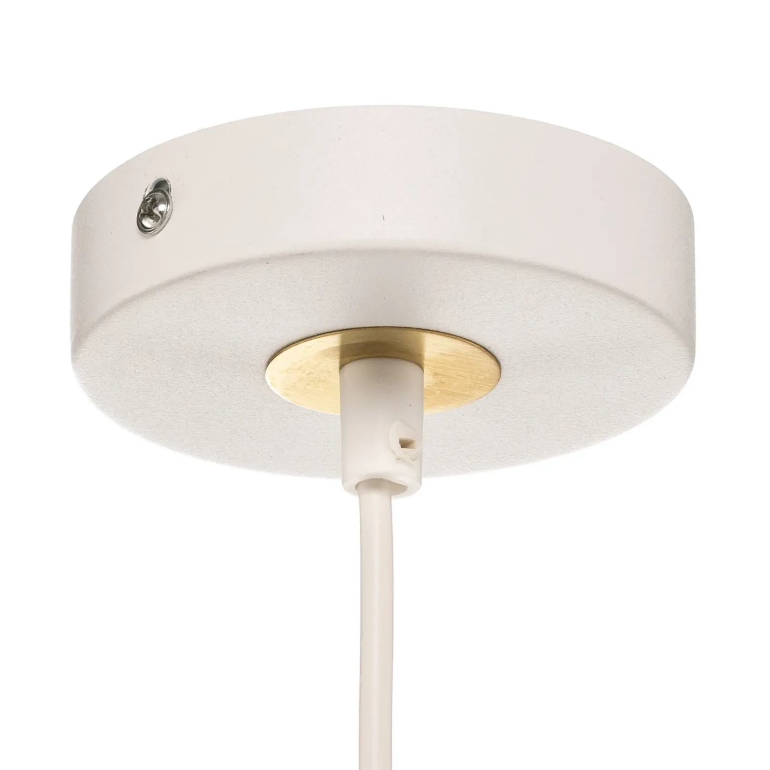 Lámpara colgante Beta en blanco y dorado