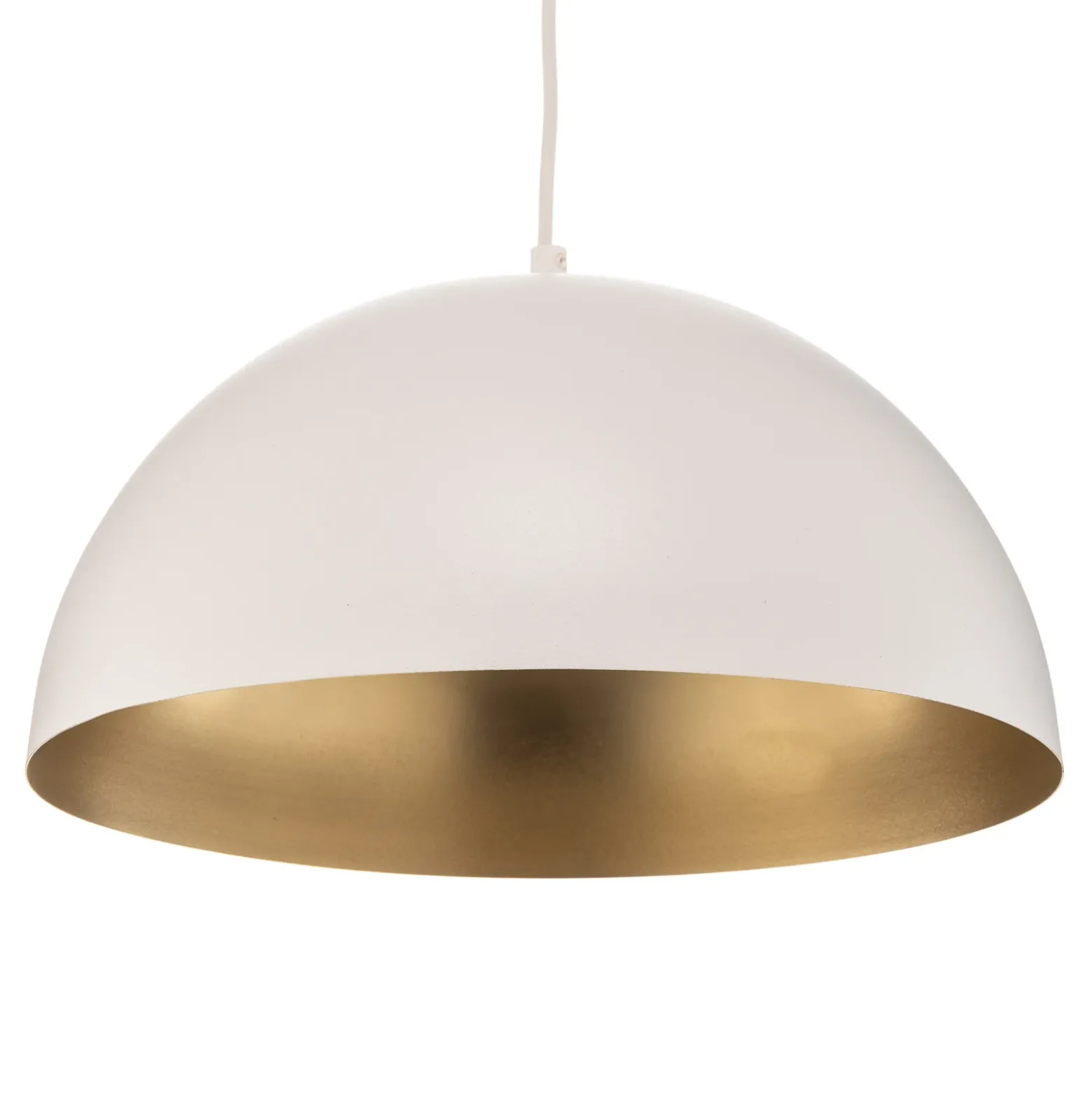 Lámpara colgante Beta en blanco y dorado