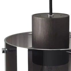 Lámpara colgante Beth, pantalla vidrio humo, 1 luz
