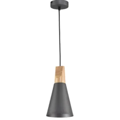 Lámpara colgante Bicones en negro Ø 14cm
