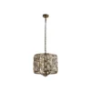 Lámpara colgante Bijou, 3 luces, latón, cristal