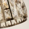 Lámpara colgante Bijou, 1 luz, latón, cristal