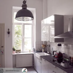 Lámpara colgante Bikkel XXL gris diseño industrial