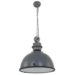Lámpara colgante Bikkel XXL gris diseño industrial