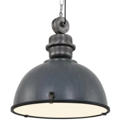Lámpara colgante Bikkel XXL gris diseño industrial