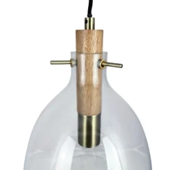 Lámpara colgante Bistro de Dyberg Larsen, Ø 25 cm, transparente, cristal