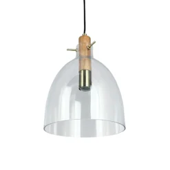 Lámpara colgante Bistro de Dyberg Larsen, Ø 25 cm, transparente, cristal