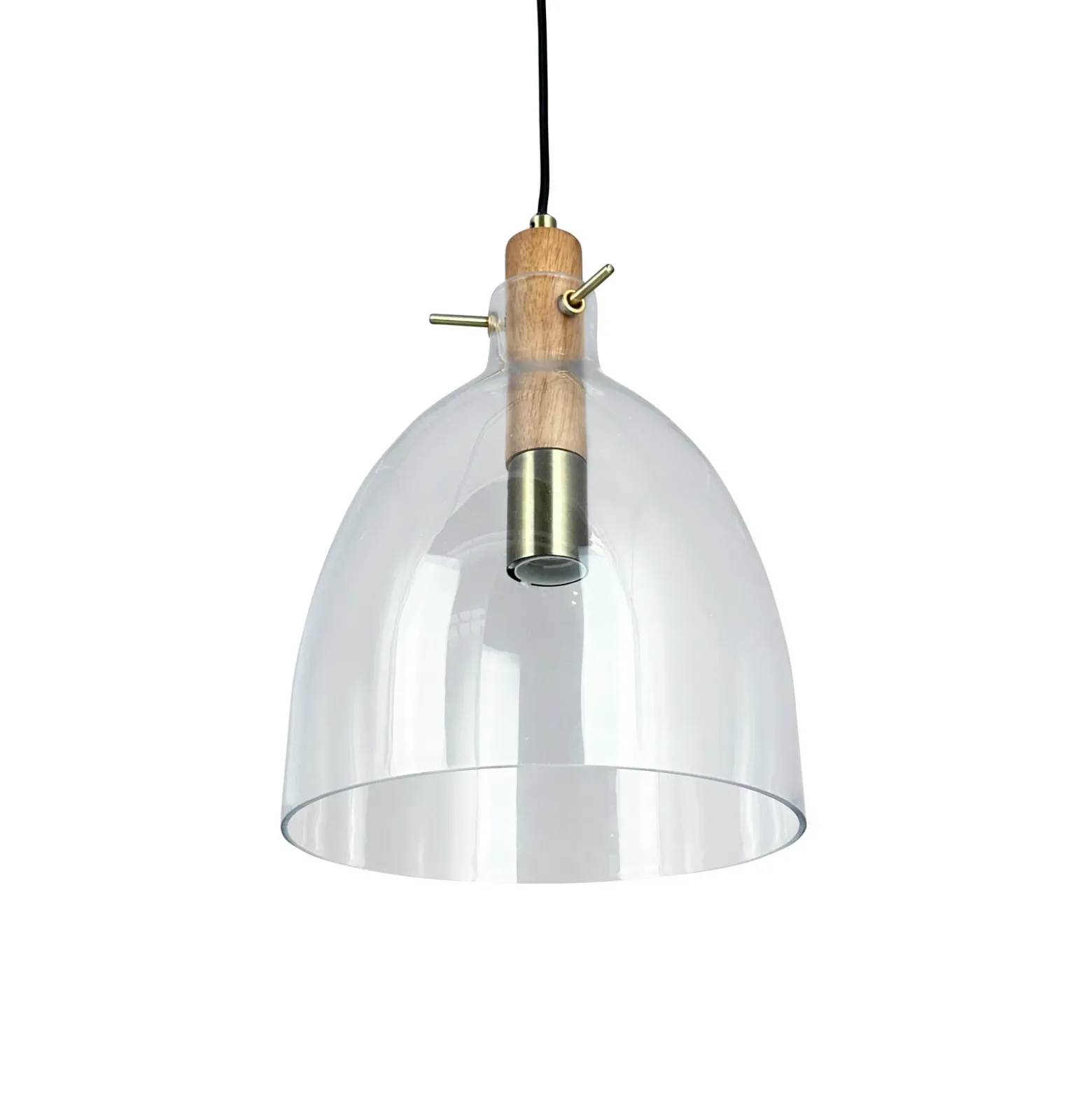 Lámpara colgante Bistro de Dyberg Larsen, Ø 30 cm, transparente, cristal