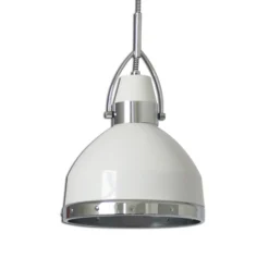 Lámpara colgante blanca Britta, diseño industrial