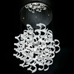 Lámpara colgante blanca 70 cm