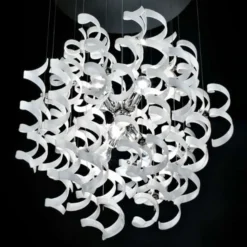 Lámpara colgante blanca 70 cm