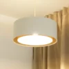 Lámpara colgante Boho, crema/beige, Ø 50 cm, altura 20 cm, yute