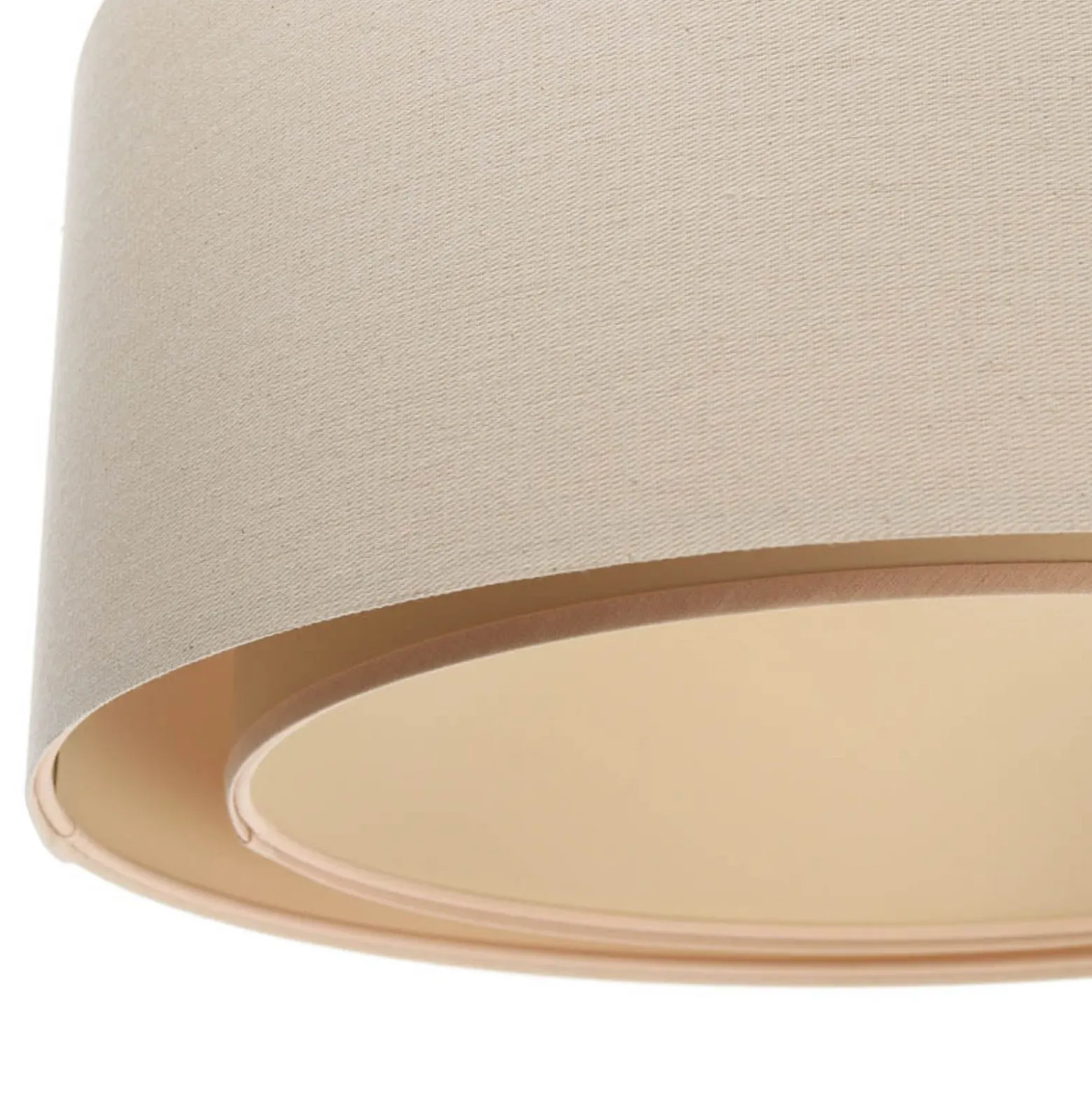 Lámpara colgante Boho, crema/beige, Ø 50 cm, altura 20 cm, yute
