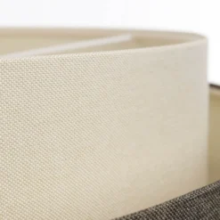 Lámpara colgante Boho Elegant, marrón/beige/crema, Ø 60cm, textil