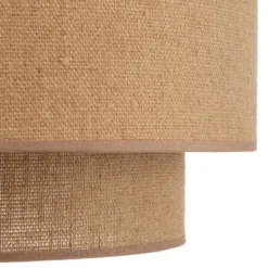 Lámpara colgante Boho, marrón, Ø 45 cm, de tela