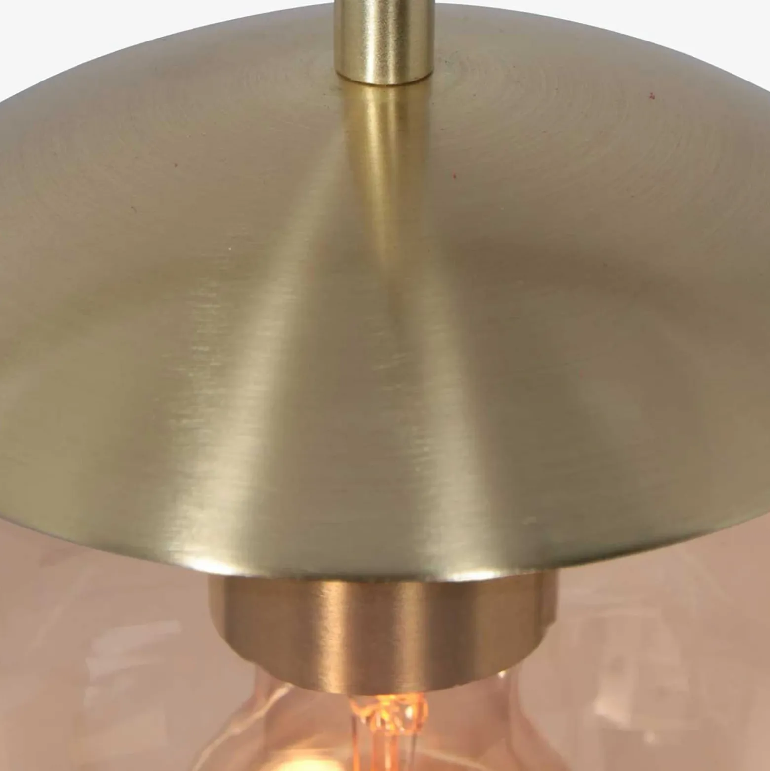 Lámpara colgante Bollique, latón, Ø 20 cm, cristal, 1 luz, globo