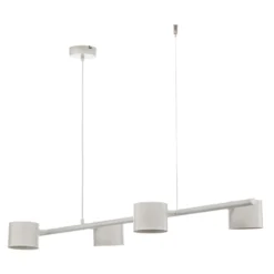 Lámpara colgante Bot, blanca, 4 luces