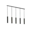 Lámpara colgante Brenta, antracita, acero longitud 110 cm 5 luces