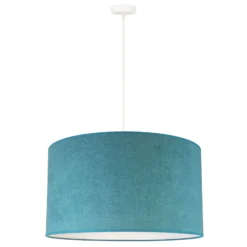 Lámpara colgante Bristol, diseño tejido, turquesa