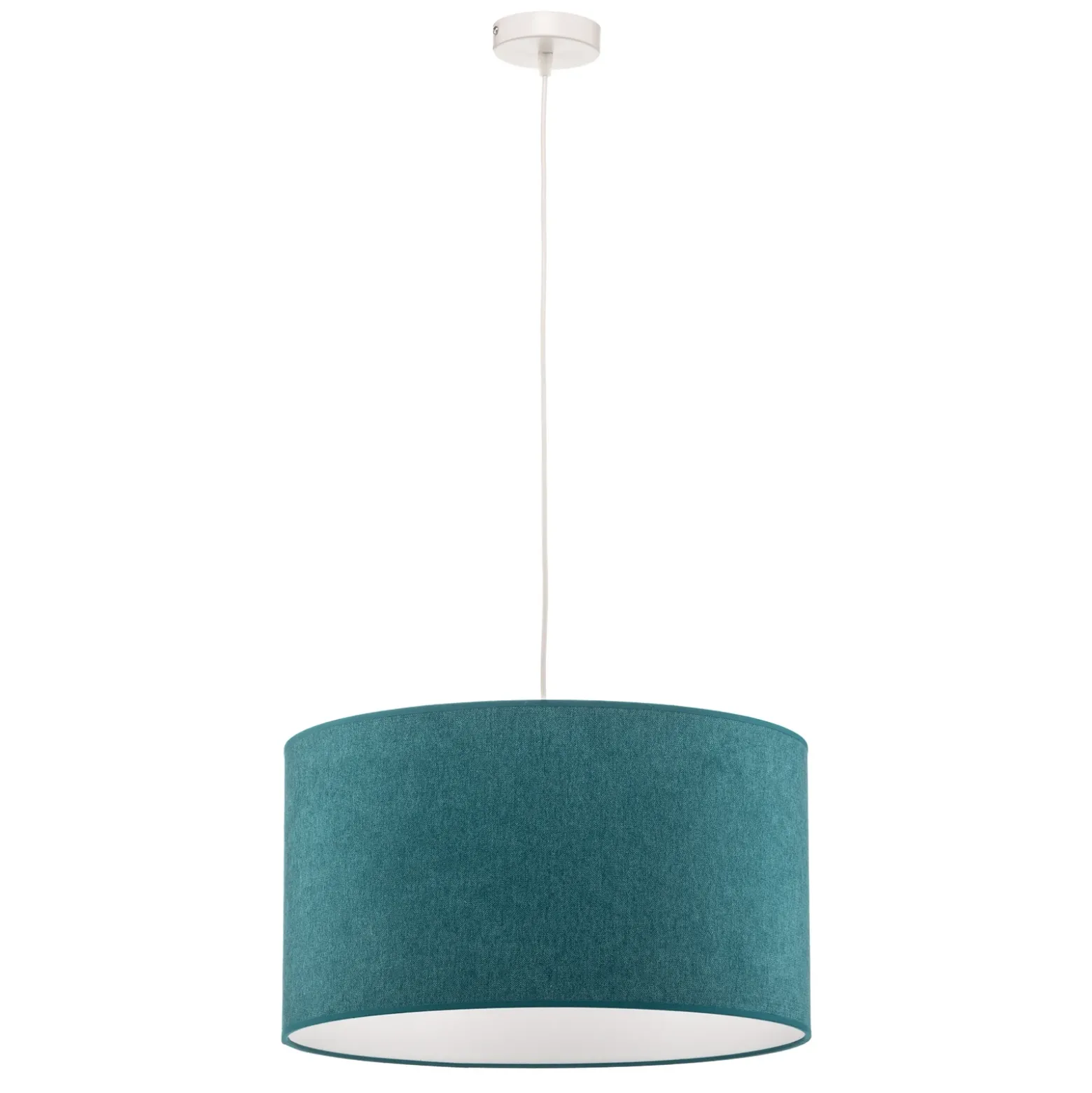 Lámpara colgante Bristol, diseño tejido, turquesa