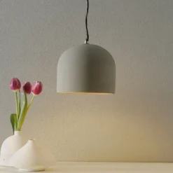 Lámpara colgante Broni de hormigón, Ø 20 cm