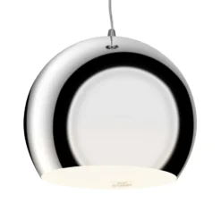 Lámpara colgante Bulle, cromo