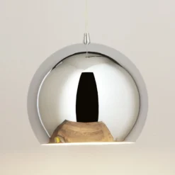 Lámpara colgante Bulle, cromo