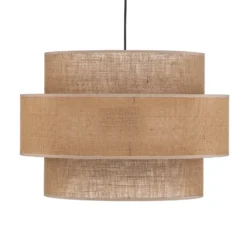 Lámpara colgante Calisto, Jute, marrón natural, 3 luces, Ø 50 cm