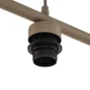 Lámpara colgante Calma, 4 luces, beige, rafia, longitud 95 cm