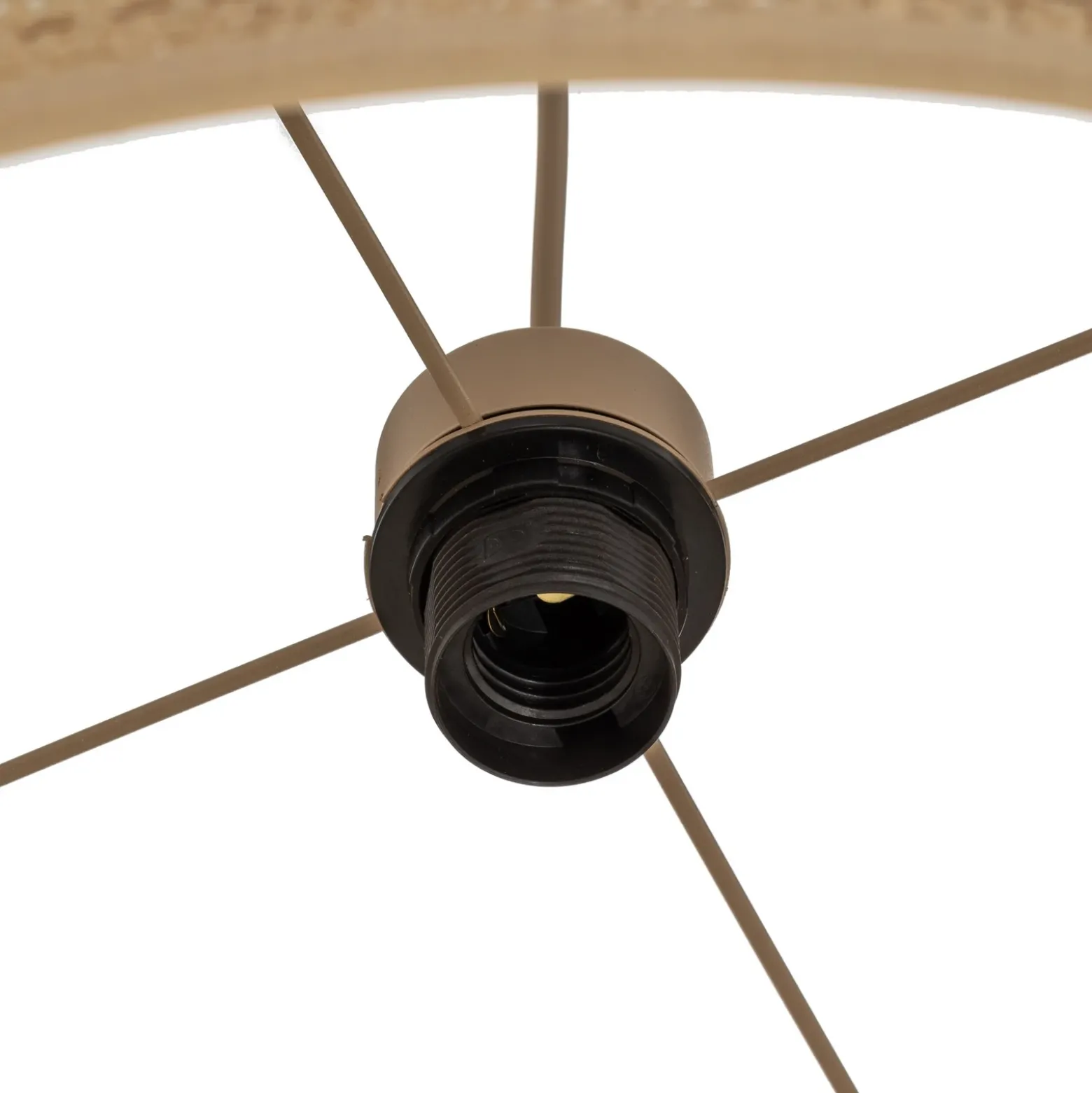 Lámpara colgante Calma, 1 luz, beige, rafia, Ø 50 cm, E27