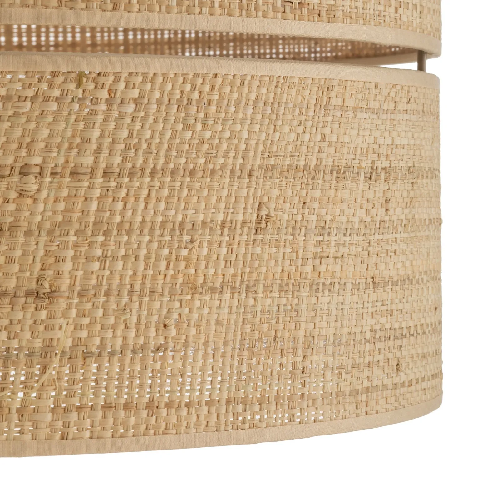 Lámpara colgante Calma, 1 luz, beige, rafia, Ø 50 cm, E27