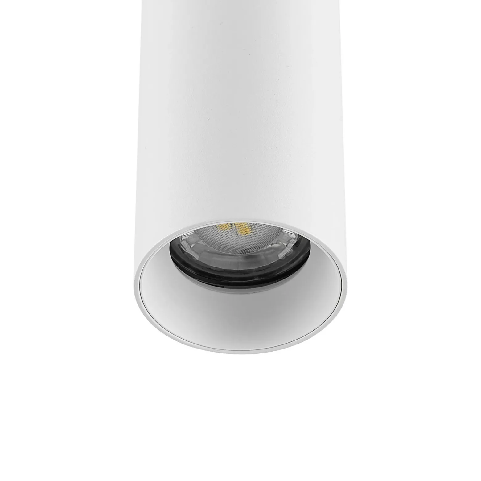 Lámpara colgante CAN, blanca, altura 15 cm, Ø 6 cm, metal, GU10