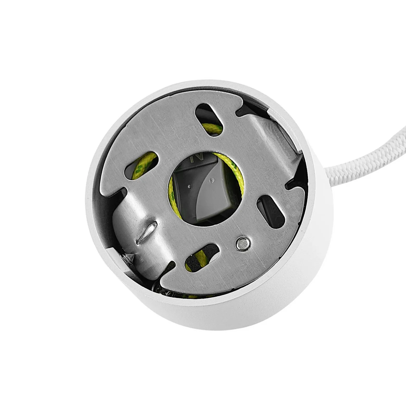 Lámpara colgante CAN, blanca, altura 15 cm, Ø 6 cm, metal, GU10