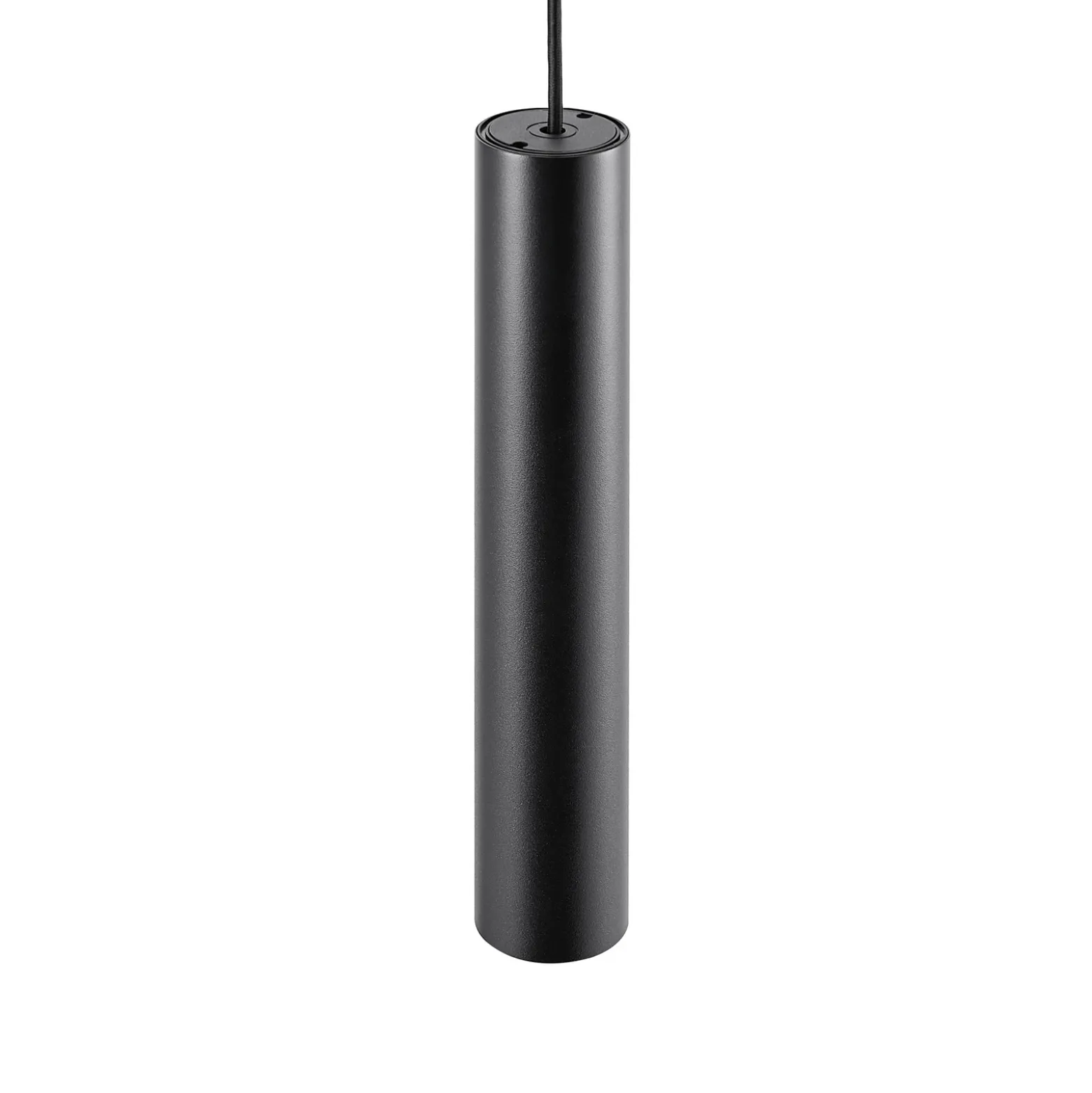 Lámpara colgante CAN, negro, altura 35 cm, Ø 6 cm, metal, GU10