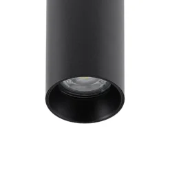 Lámpara colgante CAN, negro, altura 15 cm, Ø 6 cm, metal, GU10