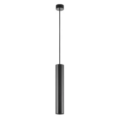 Lámpara colgante CAN, negro, altura 35 cm, Ø 6 cm, metal, GU10
