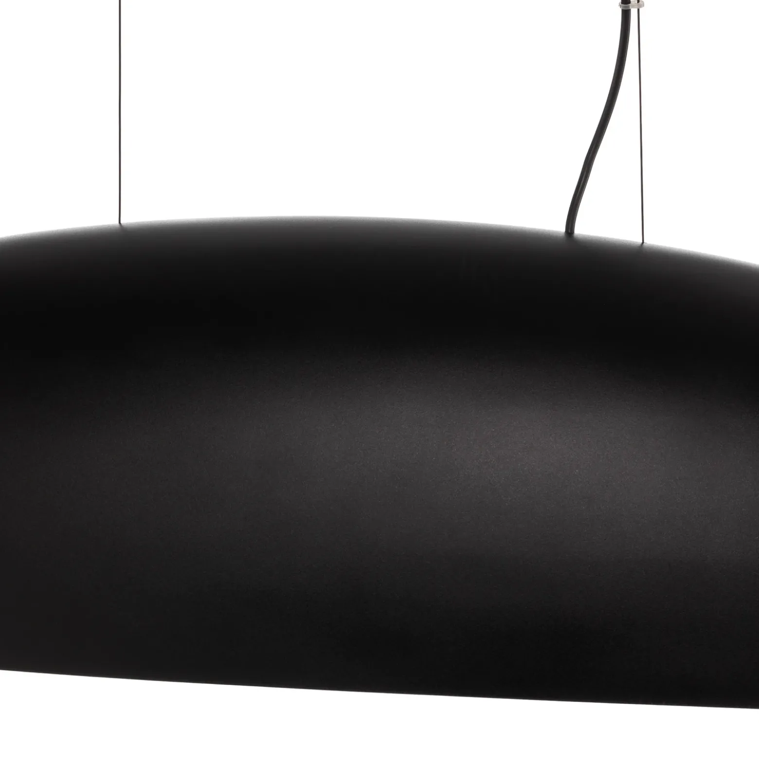 Lámpara colgante Canoe V, negro/dorado