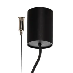 Lámpara colgante Canoe V, negro/dorado