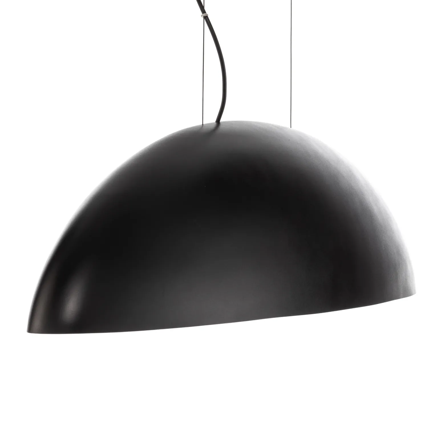Lámpara colgante Canoe V, negro/dorado