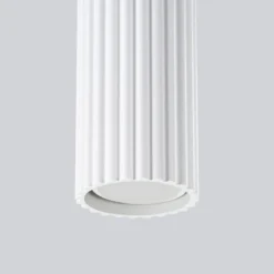 Lámpara colgante Carbon, blanca, Ø 6 cm, aluminio